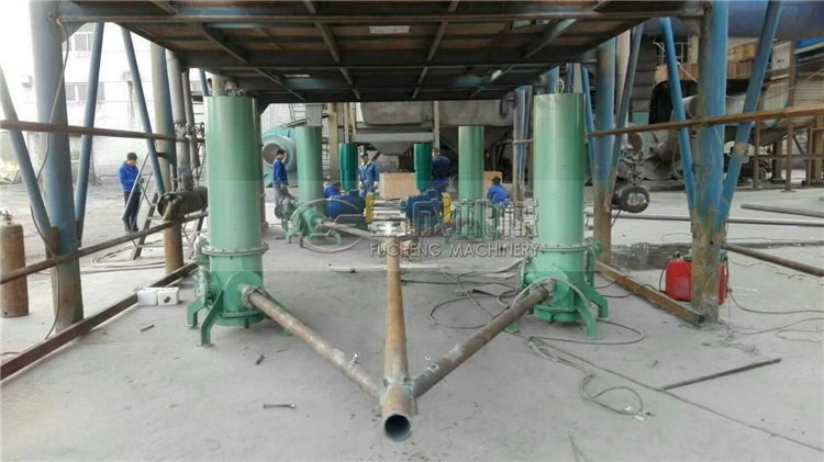 多台气力输送泵安装现场